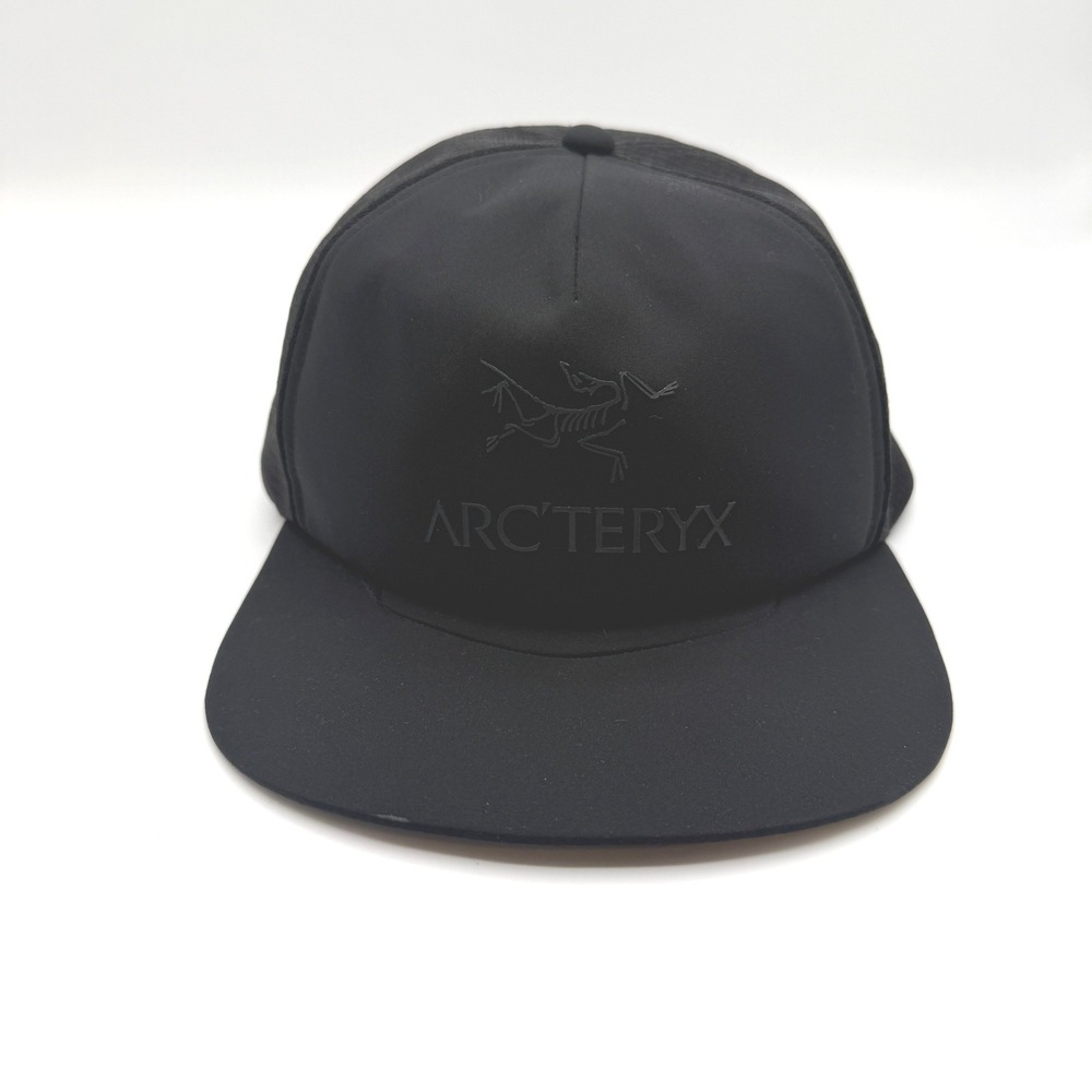 Arcteryx Trucker Hat Mens One Size Black Mesh Back Snapback Logo Cap